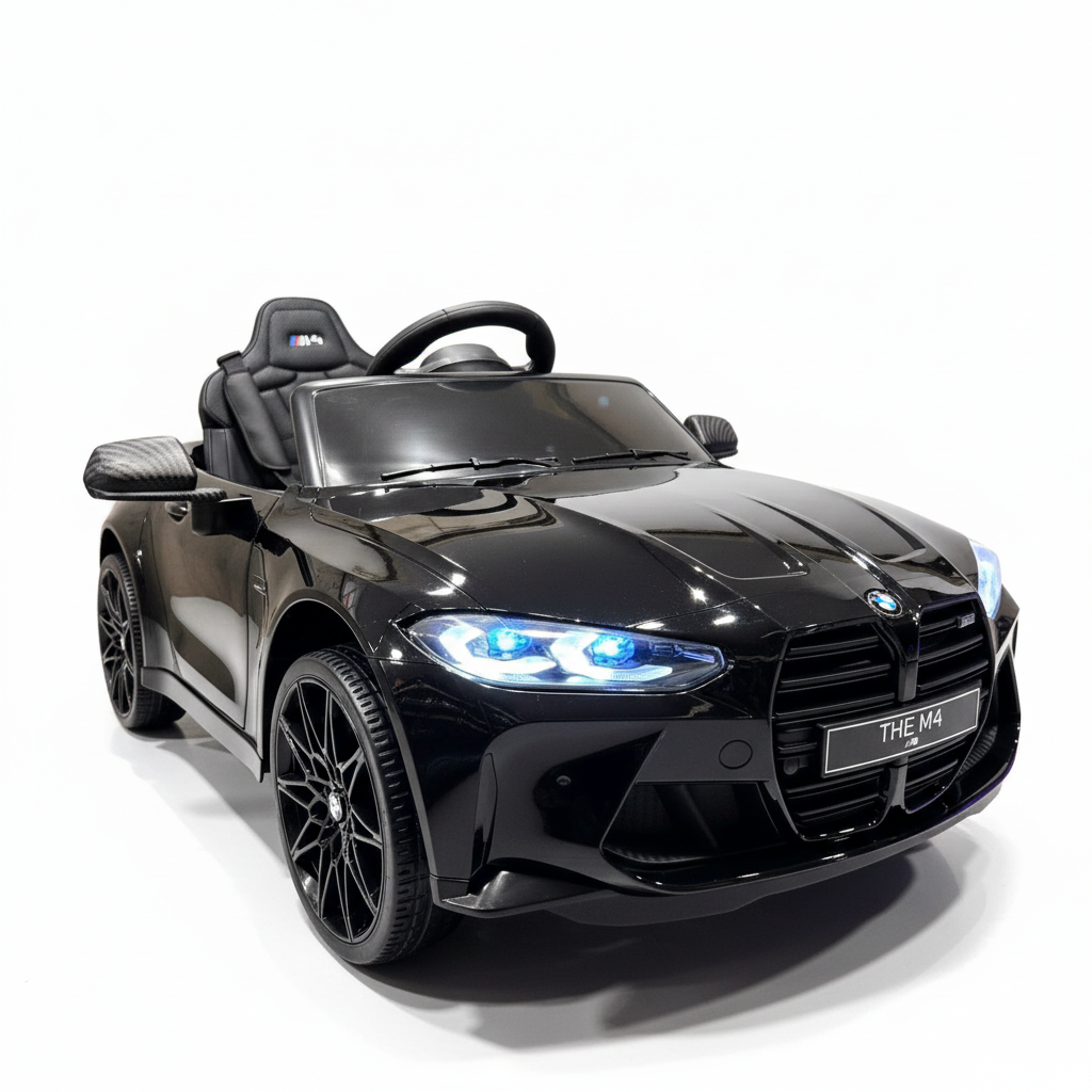 BMW M4 12V | Elektrische Kinderauto - Zwart
