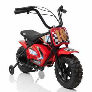 CarKiddo | Elektrische Crossbike Monkey - Rood | Max. 16 km/p uur