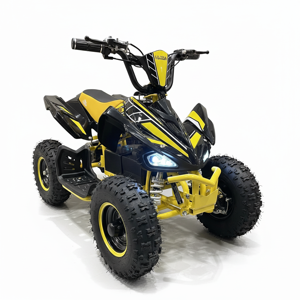 CarKiddo| Elektrische Kinderquad EVO 1000W - Geel | Max. 30 km/p uur