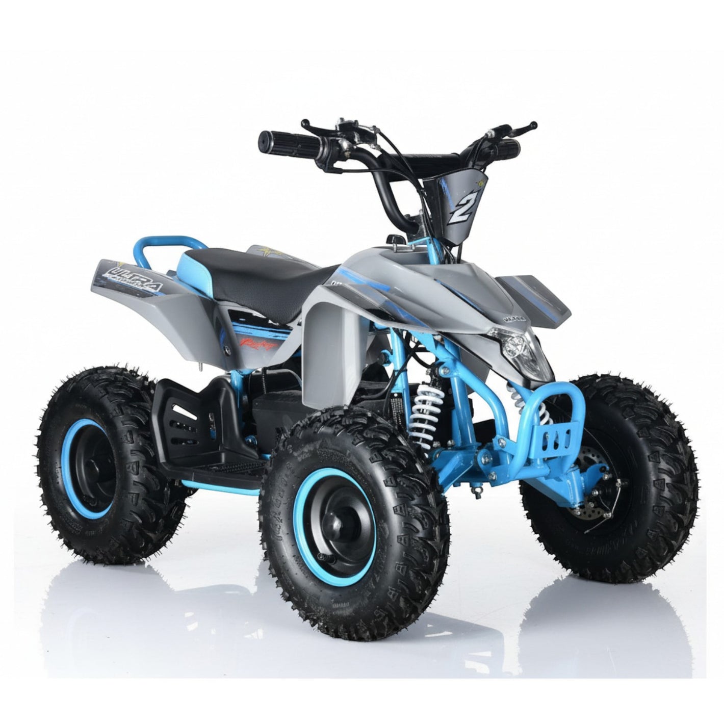 CarKiddo| Elektrische Kinderquad RETRO 1000W - Blauw