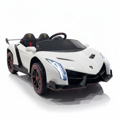 Lamborghini Veneno | 2-Persoons Kinderauto 4x4 - Wit