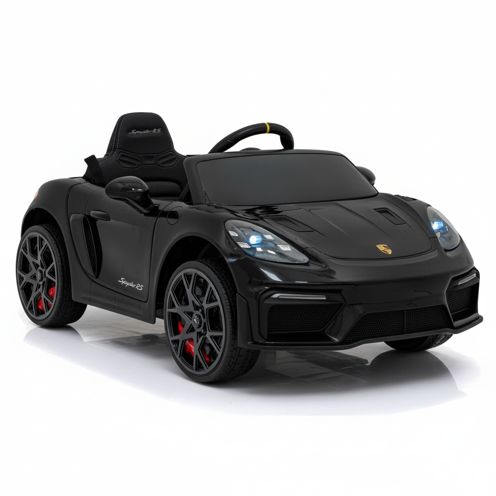 Porsche 718 RS Spyder | Elektrische Kinderauto - Zwart
