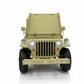 Willys Jeep Khaki 3-persoons 24V vierwielaandrijving