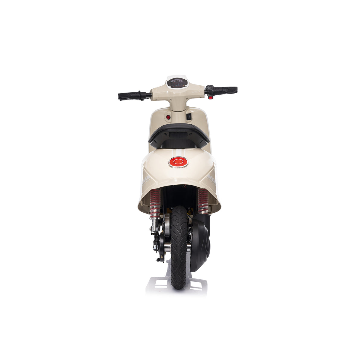 Elektrische kinderscooter 24V 350W beige - achteraanzicht