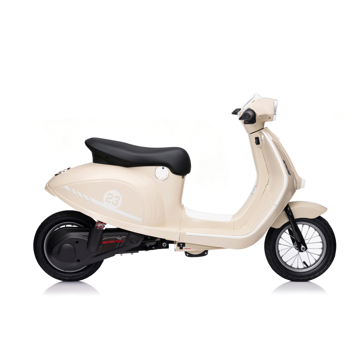 Elektrische kinderscooter 24V 350W beige - rechterzijaanzicht