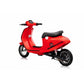 Elektrische kinderscooter 24V 350W rood - schuin achteraanzicht