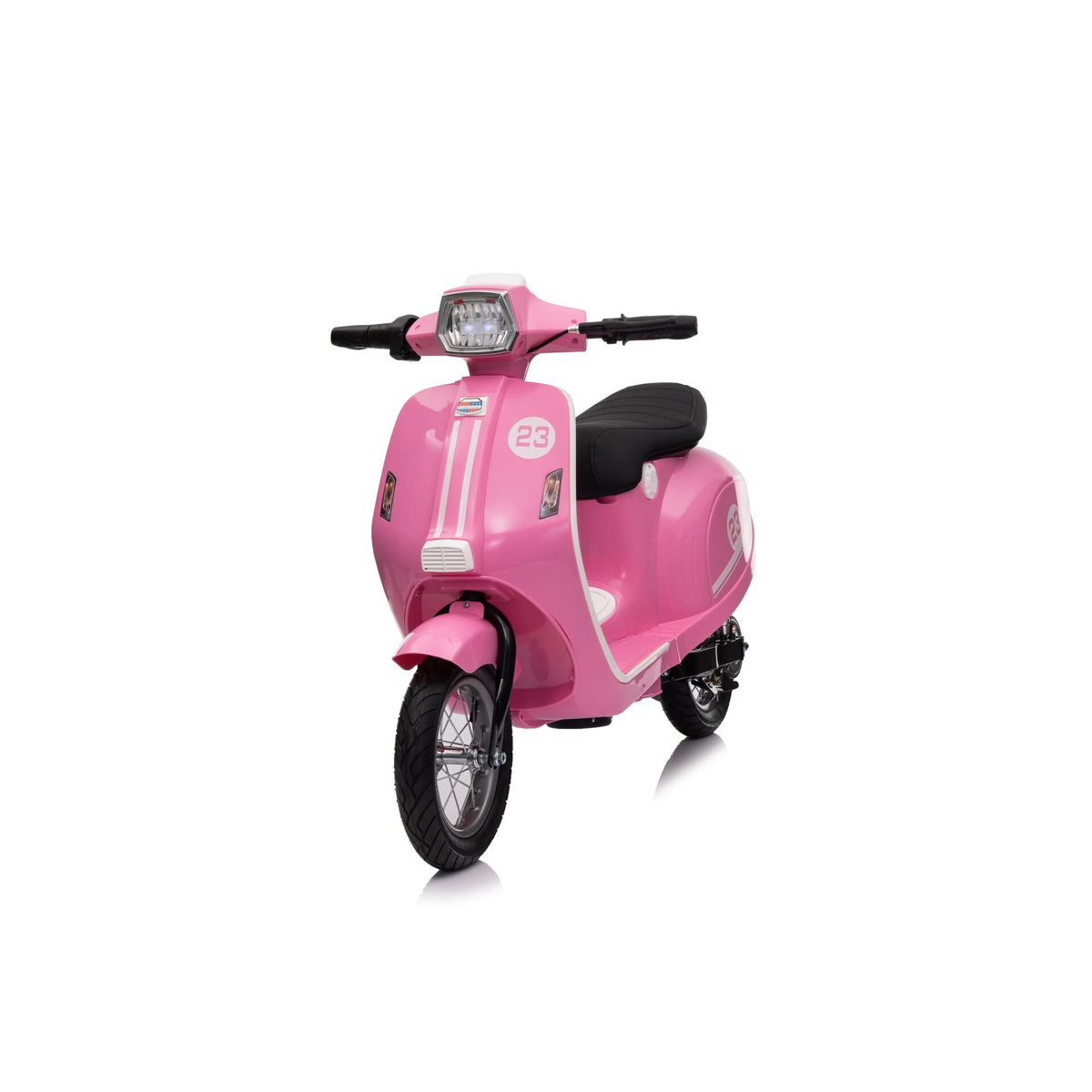 Elektrischer Kinderroller 24V 350W Rosa - Schrägansicht von vorne
