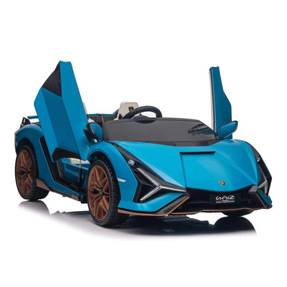 Lamborghini Sian | Kinderauto 2-Persoons 24V  - Blauw